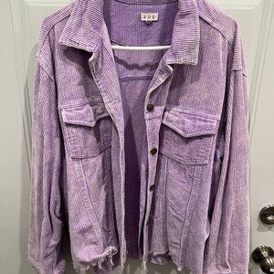 POL purple corduroy jean jacket size 3XL